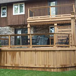 Wooden deck cleaning